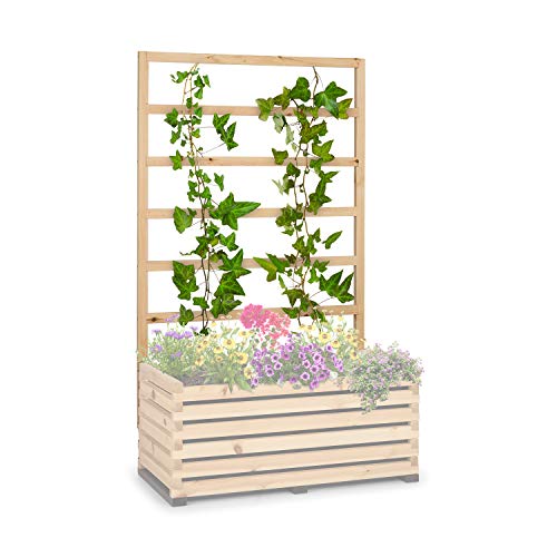 Preisvergleich Produktbild blumfeldt Modu Grow - UP Spalier, Pergola, Rankhilfe, Pflanzenleiter, geölt, Kieferholz, Kiefer, 151 x 100 x 3 cm (H x B x T)