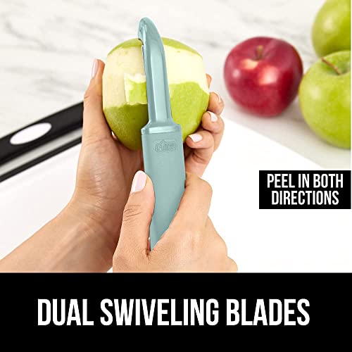 Gorilla Grip Mixing Bowls Set Of 2 And Vegetable Peeler, Both In Mint Color, Both Are Dishwasher Safe, Peeler Works Great For Potatoes, Vegetables, 2 Item Bundle #TOP6