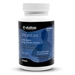 Vitalitas Testosterone Booster for Men - High Strength Energy & Stamina Supplement - 60 Count Red Ginseng Supplement with Horny Goat Weed, Maca Powder, Tribulus Terrestris – Third Party Tested Libido Booster for Men Supports Clarity, Focus