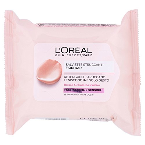 L'Oreal Paris Flores Delicadas Toallitas Desmaquillantes Piel Sensible, Normal a Seca - 1 Unidad