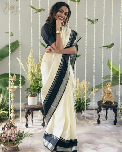 Saree para mujer Flosive suave sin arrugas para un drapeado facil 7