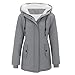 Women Plus Size Winter Overcoat Women's Jacket Thick Outwear Lined Hooded Coat Warm Trench Womens plus (Grey, XXXXL) mens winter coats