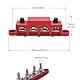 2 Stück 12V-48V DC Sammelschienen Verteilerblock 250A BusBar Box mit 4 x M8 Klemmenbolzen Hochleistungsmodul, Stromverteilungsblock Erdungsstrom für RV Boat Yacht(Schwarz Rot)