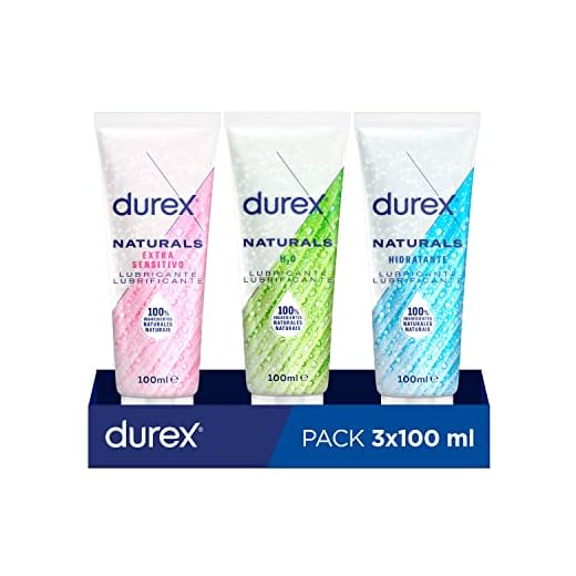 Durex Naturals Lubricante Intimo Extra Sensitivo 100 ml + Hidratante 100 ml + H2O 100 ml