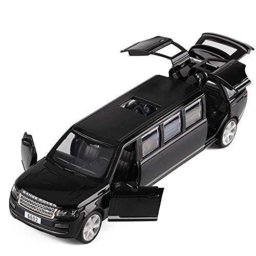 Image of Kids Model 1:32 Long Rang Rover Die Cast Metal Car Pull Back Action Opening Doors with Realistic Engine Sound Lights Toy Car Gift for Boys - Multi