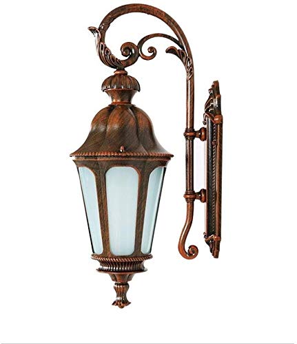 Lanterne murale extérieure IP65 en verre et métal style rétro pour porche
