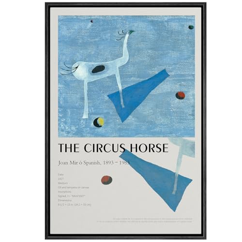 IDEA4WALL Framed Canvas Print Wall Art The Circus Horse Master