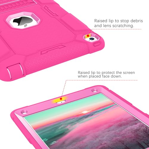 BENTOBEN iPad Air 2 Case, Hybrid Shockproof with Kickstand, Hot Pink by BENTOBEN - Image 8