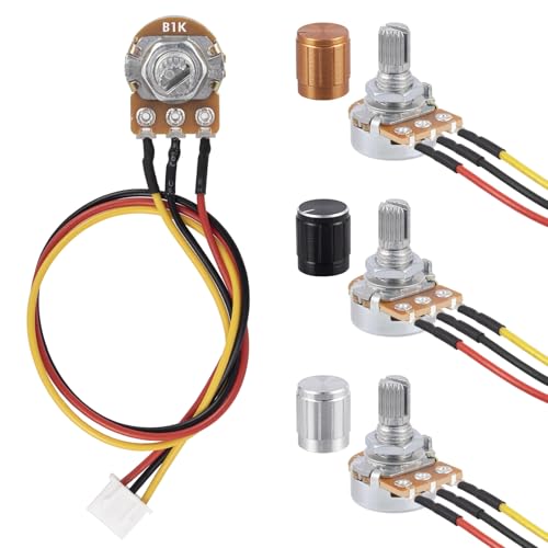 Lot De 20 Potentiomètres Rotatifs 1M Ohm B1M - 3 Bornes, Type Linéaire | Pour électronique, Audio, Bricolage