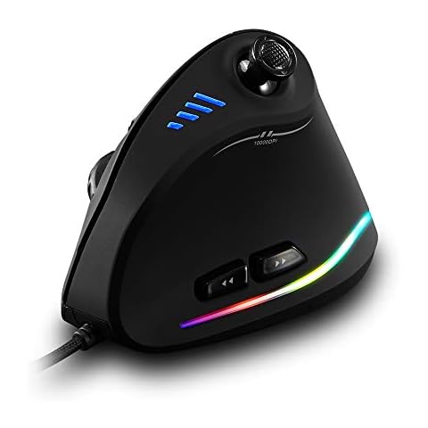 zelotes Vertikale Gaming Maus mit Joystick Cover
