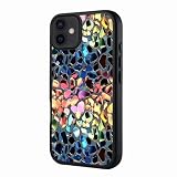 kadezia for iPhone 12 Case 6.1 inch Iridescent Stained Glass, Compatible with MagSafe, Matte Semi Transparent, Modern Abstract, Art Fans, Daily Gift