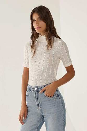 Hiccup Slim Fit Textured Long Sleeve Blouse3