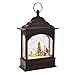 Santa and Dogs Lighted Water Lantern with Swirling Glitter Christmas Home Decoration