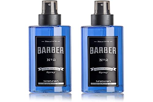 Marmara Lot de 2 sprays à pompe pour cologne 250 ml