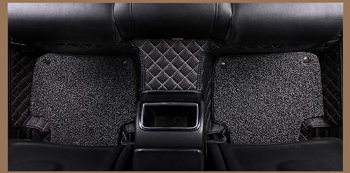 Image of Auto Hub 7D Car Floor Mats Compatible with Kia Seltos (Model - 2026-Till Date), Leatherette, 100% Waterproof & Washable, Seltos Car 7D Floor Mat, Black