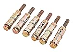Amtech – 6pc M8 x 75mm Expansion Bolts, Zinc Passivated Masonry & Concrete Anchors for Brick, Stone, Shelving, Chains & Outdoor Fixings, Heavy Duty Rawl Type Fixings