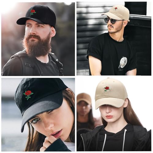 Gorra beisbolera negra bordada para hombre talla única miniatura 6