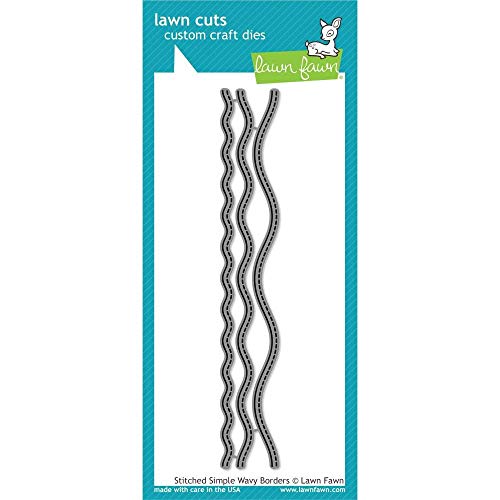 LAWN FAWN Stitched Simple Wavy Borders Lawn Cuts Custom Craft Die