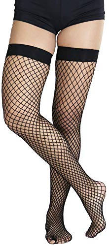 Image of ToBeInStyle Womens Versitile and Stylish Every-day Fishnet Thigh Highs