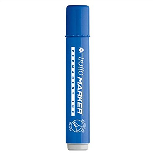 Marqueur bleu rond Tratto en lot de 12 feutre écriture bleu permanent papier carton