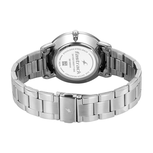 Image of Fastrack Stunners X Quartz Analog with Blue Dial Steel Stainless Steel Strap Watch for Men - 38159SM06