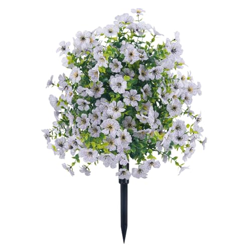 Árboles topiarios artificiales con bolas de púrpura con puntas de suelo, árbol topiario boj artificial falso arbustos de vegetación, plantas falsas para jardín, patio, porche, patio