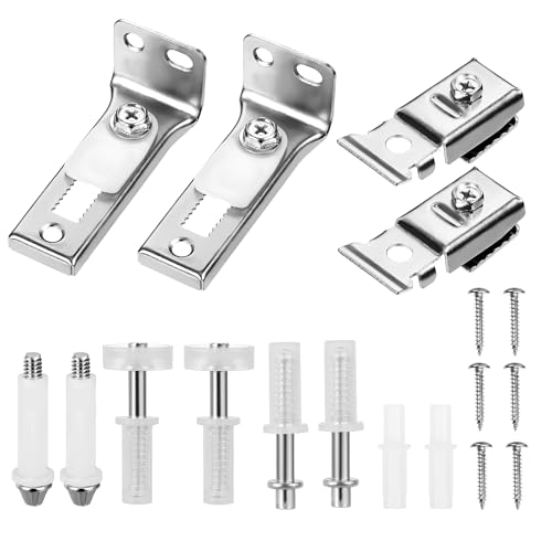 WUISOLQP 18 PCs Bifold Door Hardware Repair Kit 2 Pack Repair Replacement Parts Set for 7/8" to 1" Track Folding Pocket Bi-Fold Door Replacement Parts with Guide Wheel and Top Bottom Pivot Bracket