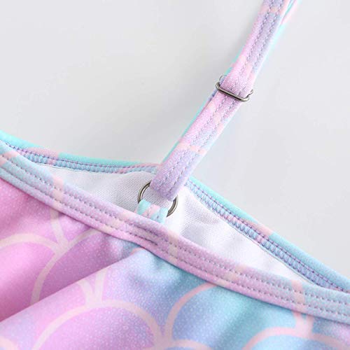 Image of Girls One Piece Swimsuits One Shoulder Ruffle Swimwear Floral Bathing Suit