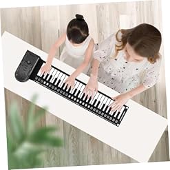 SHOWERORO 49 rouleau de piano pianos numériques piano à clavier doux piano pour enfant piano portable clavier portable piano pour débutant piano à clavier en silicone Gel de silice Black – Image 7
