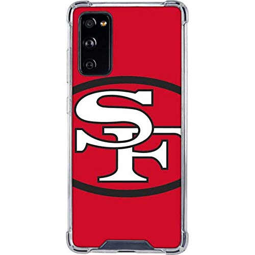 Skinit Clear Phone Case Compatible with Galaxy S20 FE - Officially Licensed NFL San Francisco 49ers Retro Logo Design