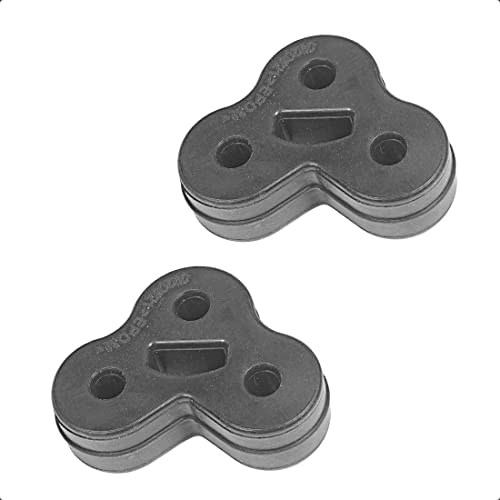 LoreenCar 2Pcs Exhaust Mounting Rubber for Jaguar XJ XF XJL X250 X351 Muffler Hanger C2C32948 5W935A262AA 2W935A262EA - Elastomer Suspension Component, Vehicle Exhaust System Repair Kit