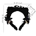 Cat Ears Headbands for Women Halloween Black Lace cat Ear Hairband Halloween Costumes for Cat Woman Sexy Headwear Headdress Cat Ear Headband for Girls Halloween Cosplay Party Nightclubs Decoration
