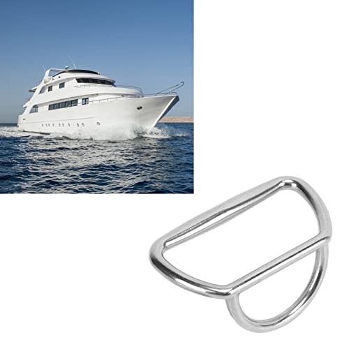 QWUUYEC Stainless Steel D Traction Ring, Towing Ring Handle, 90MM, High Polished - Corrosion Resistant, Heavy Duty Strength, Ideal for Marine Accessories and Watercraft