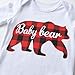 Newborn Baby Boy Clothes Set Long Sleeve Bear Print Romper Top and Pants with Hat Fashion infant Pants Outfit (White,Newborn)