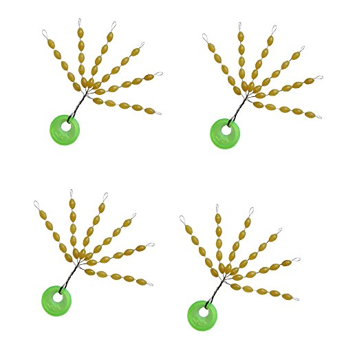 Lonkiktik 300 Pack Carp Fishing Stopper Rubber Oval Bobber Float Stop s Fishing Line Stop-Size:S/M/L/XL (300 pack-10 Rings-Black-Size L)