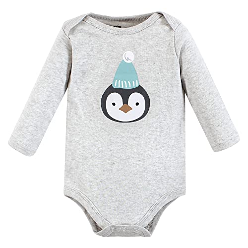 Image of Hudson Baby baby-boys Cotton Long-sleeve Bodysuits 5-pack