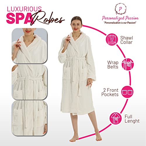 Plush Robe for Women and Men - His and Her Robes with Personalization Options - Super Soft Luxurious Spa Bathrobes3