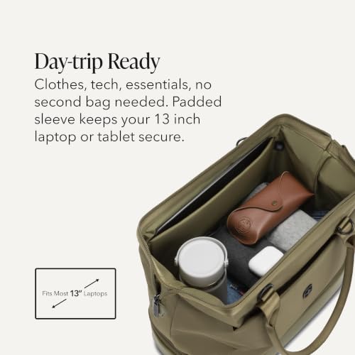 Image of SWISSGEAR Signature Hardside Expandable Carry-On Spinner & Mini Weekender Tote Set, ABS Construction, TSA-Friendly Lock, Olive Branch, 2-Piece Set (19-Inch /Mini Weekender Tote)