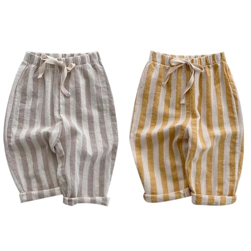 Pantalon bloomers été bébé en coton lin lot de 2 sarouels bouffants