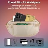 Thinp Flache Bauchtasche Gürteltasche Brustbeutel wasserdichte Hüfttasche Bauchtasche Herren RFID-Geschützt Geldgürtel Anti-Diebstahl-Sicherheits-Gürteltasch Sport-Gürteltasche, für Damen Herren