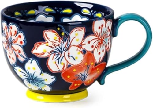 AOBOPOマおしゃれ無地デザイン陶器マグカップ 500ml 大きい容量グカップ 和風陶芸焼き物 可愛いモダンコーヒーカップ コーヒー・ホットドリンク用 和食器にも最適