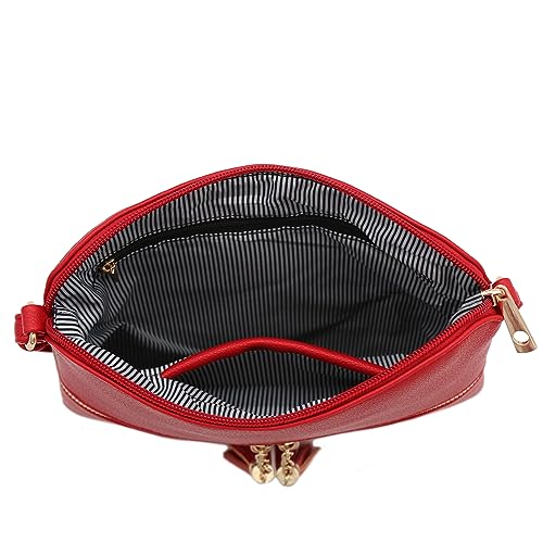 Image of DELUXITY Lightweight Medium Crossbody Bag with Tassel