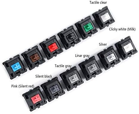 YMDK Wholesales Authentic Cherry mx Switch 3 pin Mechanical Keyboard Brown Blue red White Clear Silver Switches (75 pcs, Black 3 pin) — view 2