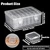 Mathtoxyz Small Bead Organizers, 15 Pieces Plastic Storage Cases Mini Clear Bead Storage Containers Transparent Boxes with Hinged Lid and Rectangle Clear Craft Supply Case #1