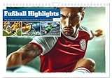 Fußball Highlights - Von der KI geschaffene Spielmomente (Wandkalender 2026 DIN A4 quer), CALVENDO Monatskalender