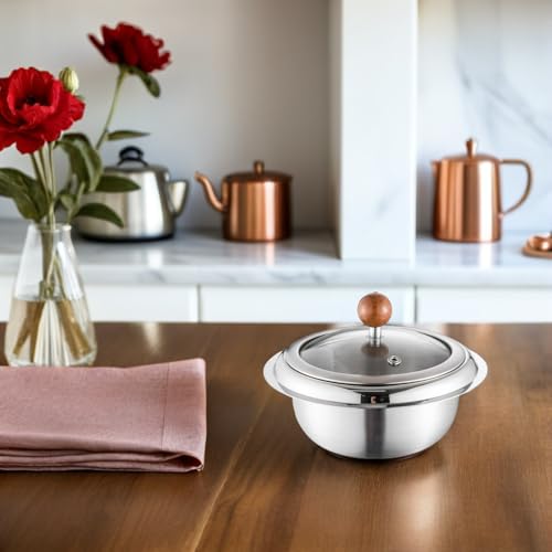 Olla coreana de acero inoxidable con tapa Uonlytech para cocina coreana tradicional de sopas 8