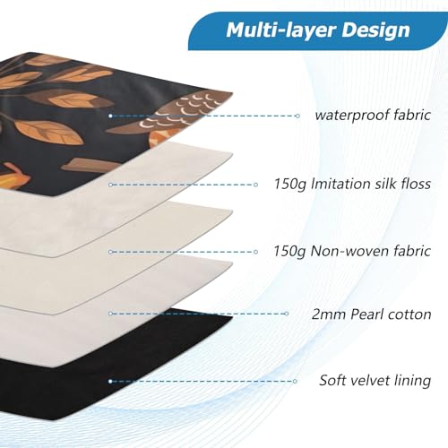 Funda para portátil 13-14 pulgadas con diseño búhos de otoño miniatura 4