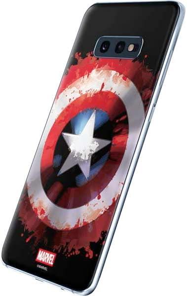 Skinit Decal Phone Skin Compatible with Galaxy S10e - Officially Licensed Marvel Captain America Star Shield Design