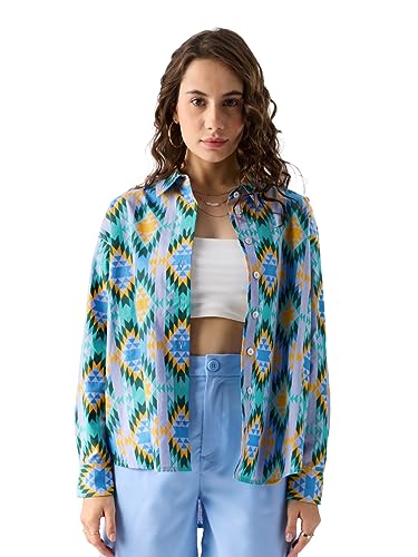Image of The Souled Store TSS : Purple Heather Women and Girls Regular Fit Full Sleeves Cotton Shirt (225321)