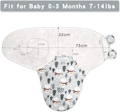 Pack of 3 Swaddle Wrap with Caps for Newborn Babies by Takasara - 100% Organic Cotton Swaddle Blanket 0-3 Months - Baby Essentials for Newborn Girls & Boys